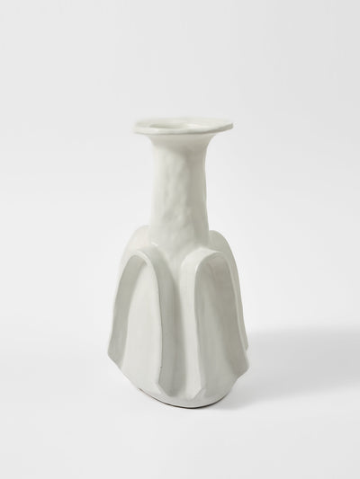 Cabana Magazine White medium arch vase at Collagerie