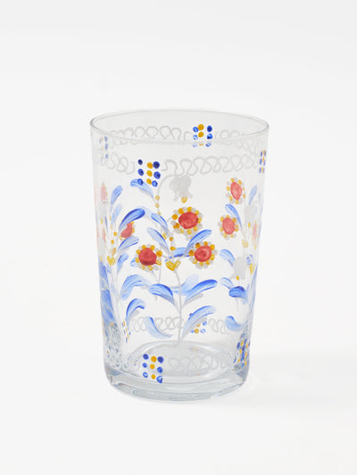 Cabana Marmara hand-painted water glass at Collagerie