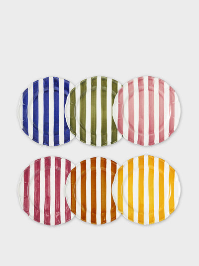 Cabana Righe dinner plates (set of 6) at Collagerie