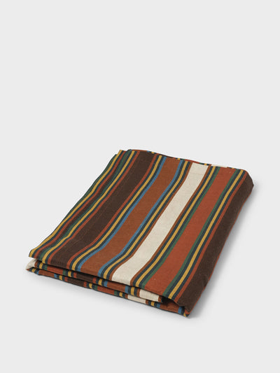 Cabana Tingere natural striped tablecloth at Collagerie