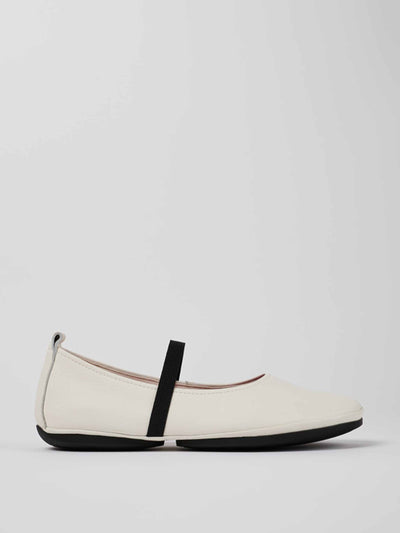Camper White leather Mary Jane flats at Collagerie