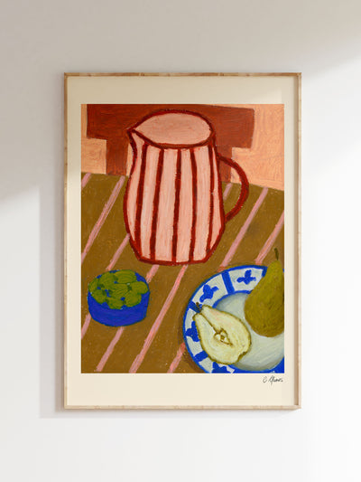 Carla Llanos 'Striped Jug' print at Collagerie