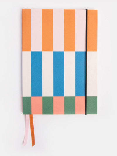 Caroline Gardner Multi Stripe Soft Cover A5 Notebook at Collagerie