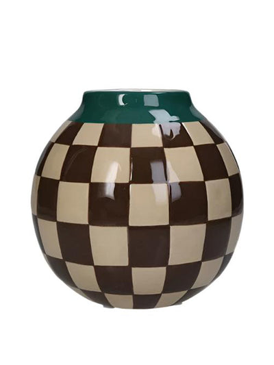 Casa By JJ Checkmate rounded vase at Collagerie
