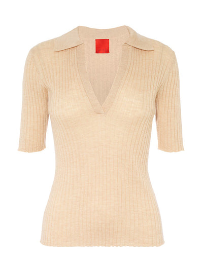 Cashmere in Love Summer polo neck jumper at Collagerie