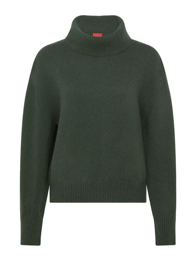 Cashmere in Love Moss rollneck jumper at Collagerie