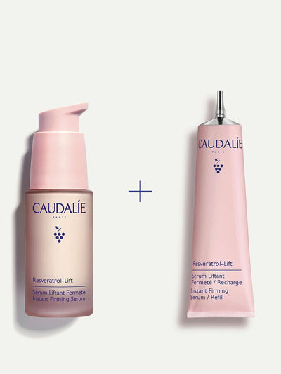 Caudalie Resveratrol-lift instant firming serum & refill duo at Collagerie
