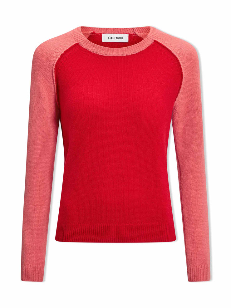 Red Drew cashmere jumper Clothing Cefinn    - Collagerie