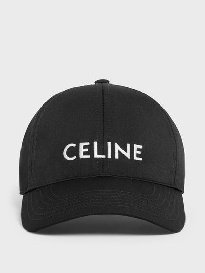 Celine Black cotton baseball cap at Collagerie