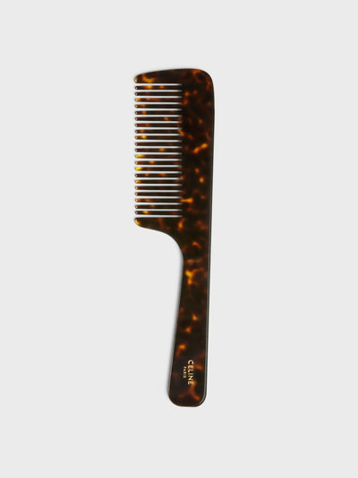 Celine Hair comb with handle in acetate at Collagerie