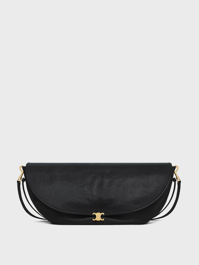Celine Halfmoon soft triomphe bag in supple shiny lambskin at Collagerie