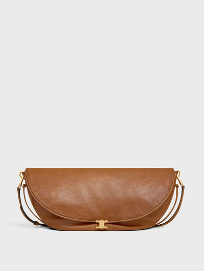 Celine Halfmoon soft triomphe bag in supple shiny lambskin at Collagerie