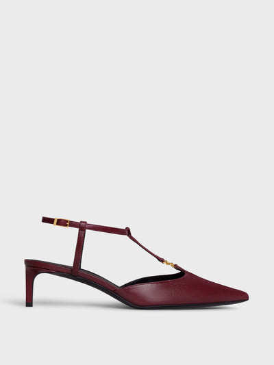 Celine Kitten Triomphe leather pumps at Collagerie