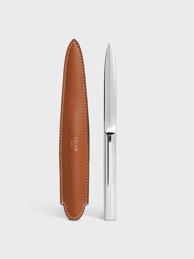 Celine Letter opener in steel with calfskin case at Collagerie