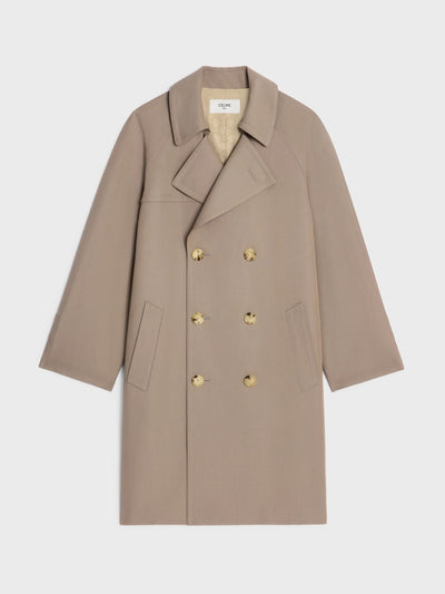 Celine Trench coat in wool gabardine and cotton at Collagerie