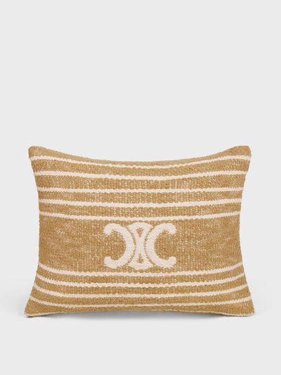 Celine Triomphe beach cushion in striped cotton at Collagerie