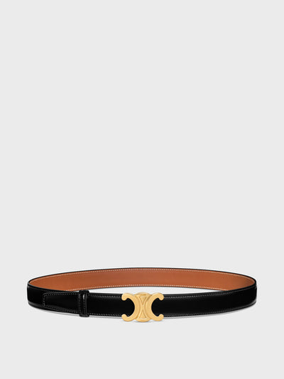 Celine Triomphe buckle & reversible strap at Collagerie