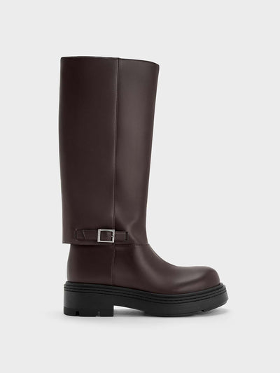 Charles & Keith Davis buckled fold-over boots at Collagerie
