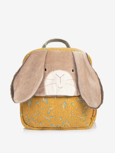 Moulin Roty Yellow floral bunny backpack at Collagerie