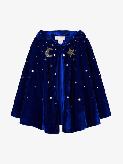 Tutu du Monde Girls blue velvet wizard cape at Collagerie