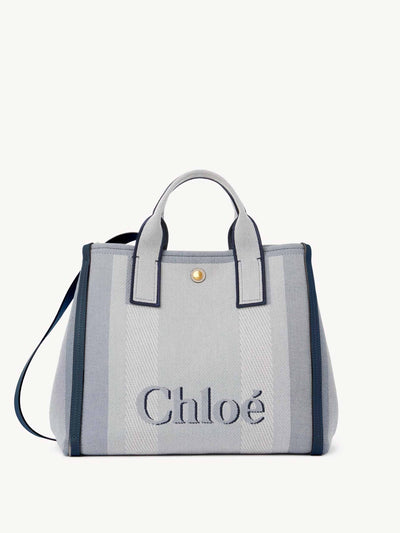 Chloé Large carry tote bag in jacquard canvas at Collagerie