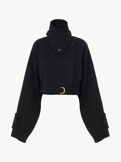 Chloé Cropped coat in double-face wool at Collagerie