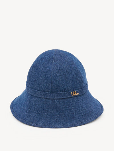 Chloé Iconic bucket hat in denim at Collagerie