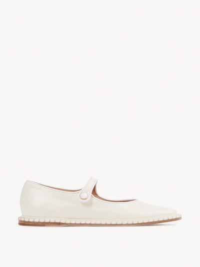 Chloé Rubie ballerina Mary Jane flats in white at Collagerie