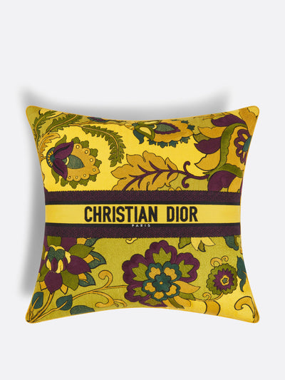 Dior Yellow floral cushion at Collagerie
