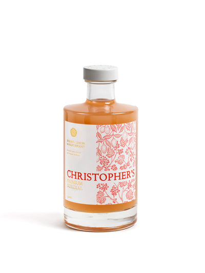 Christopher’s Cordials Sicilian Lemon & Redcurrant bottle at Collagerie