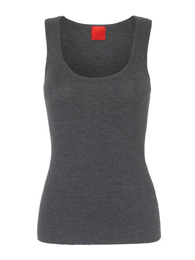 Cashmere in Love Grey cashmere tank top at Collagerie