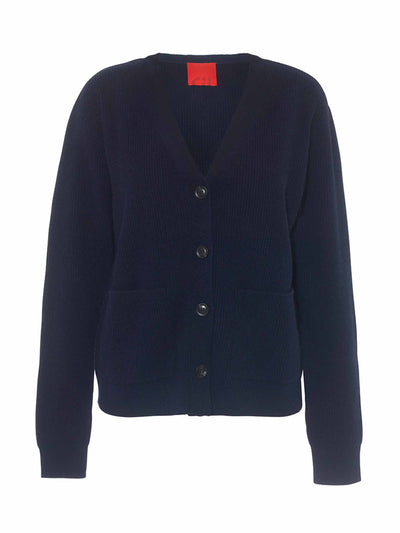 Cashmere in Love Navy cashmere cardigan at Collagerie