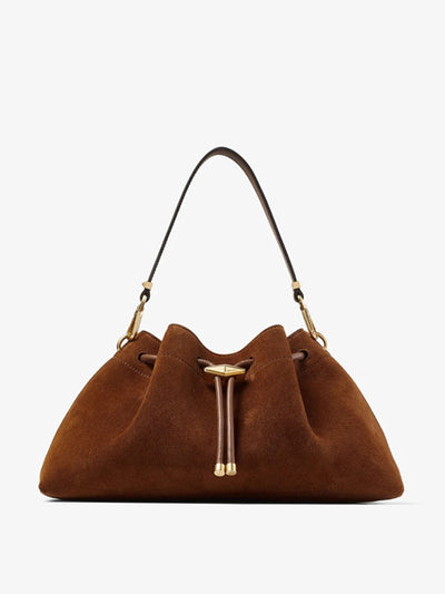 Jimmy Choo Cinch M tan suede bag at Collagerie