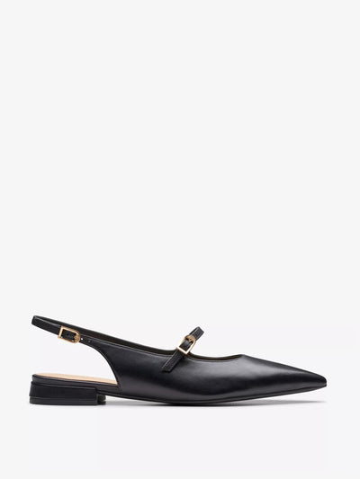 Clarks Sensa 15 shine black leather pumps at Collagerie