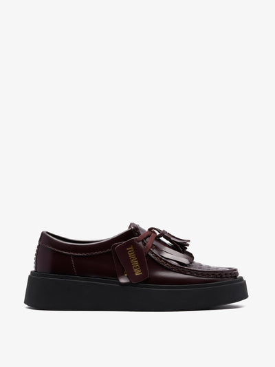 Clarks Torview W purple grape leather loafers at Collagerie