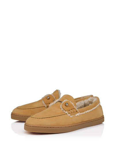 Christian Louboutin Chambeliboat shearling boat shoes at Collagerie
