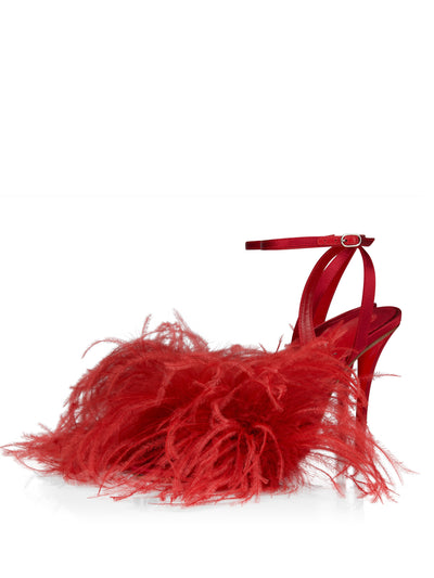 Christian Louboutin Miss Z Poupi strappy sandals in red at Collagerie