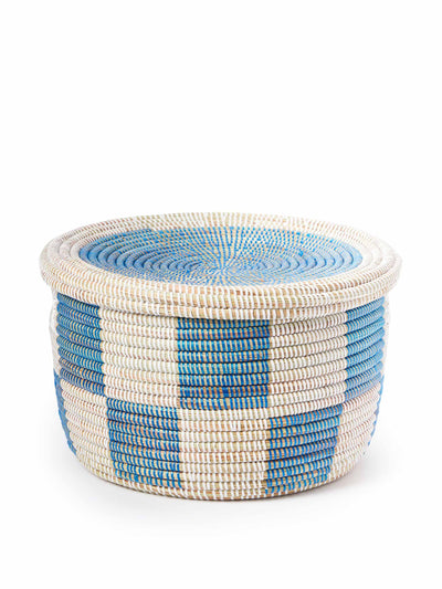 The Conran Shop Blue check storage basket at Collagerie