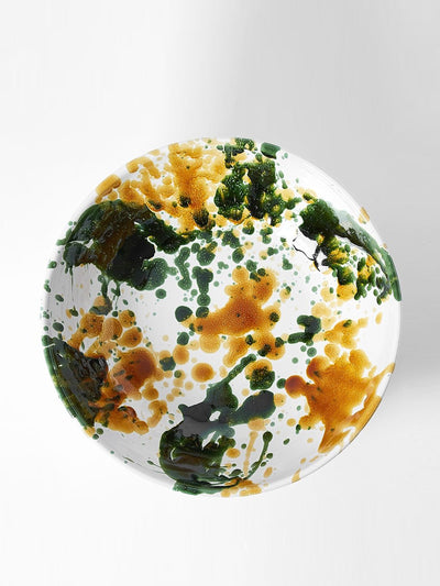 The Conran Shop Mustard and green splatter medium serving bowl at Collagerie