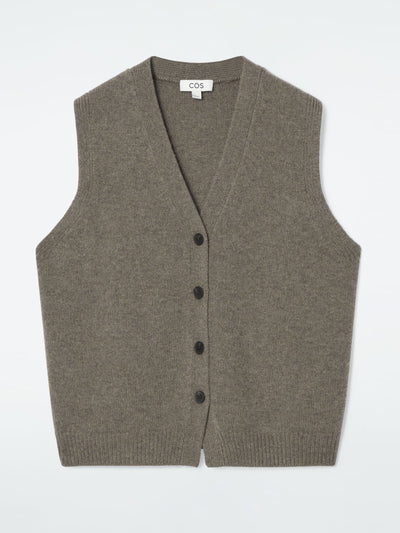 Cos Knitted cashmere-blend vest at Collagerie