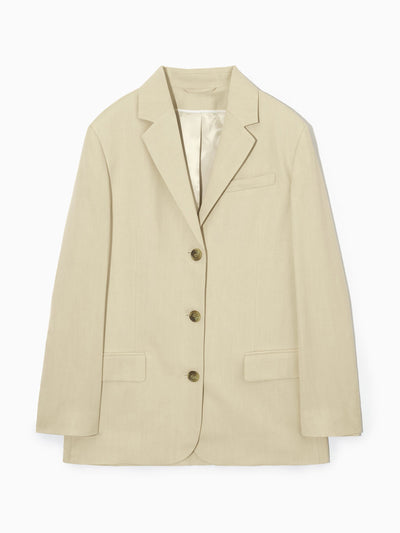 Cos Linen-blend blazer at Collagerie