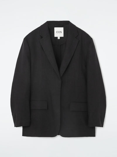 Cos Single-breasted linen blazer at Collagerie