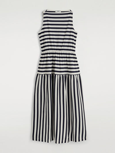 Cos Boat-neck gathered midi dress at Collagerie