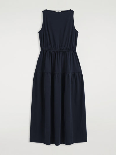 Cos Boat-neck gathered midi dress at Collagerie