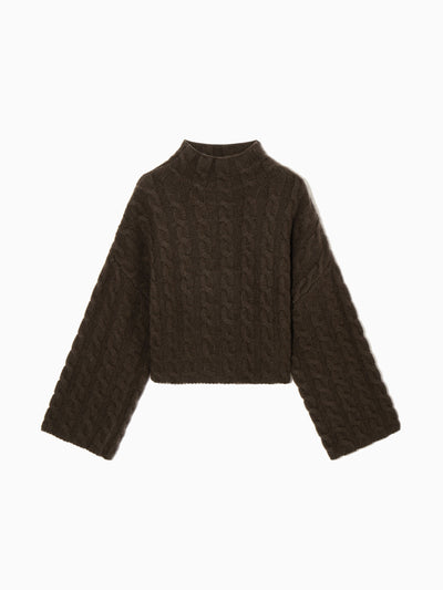 Cos Cable-knit turtleneck jumper at Collagerie