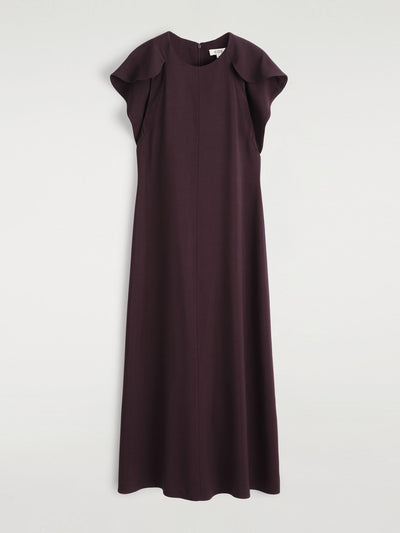 Cos Cape-shoulder midi dress at Collagerie