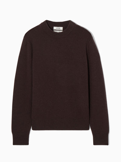 Cos Pure cashmere dark brown jumper at Collagerie