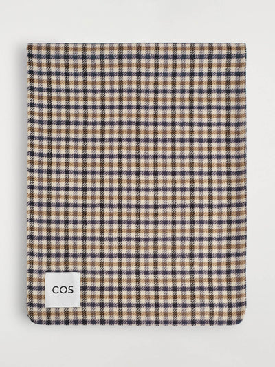 Cos Checked double-faced merino wool scarf at Collagerie