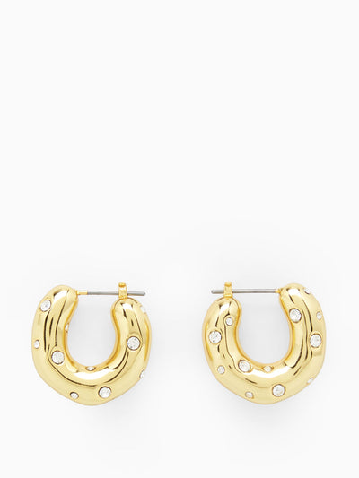 Cos Crystal-embellished chunky hoop earrings at Collagerie
