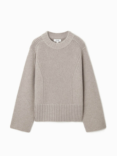 Cos Chunky panelled wool jumper at Collagerie